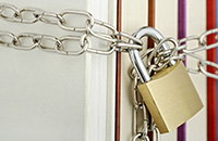 lock and chain around books lock and chain around books